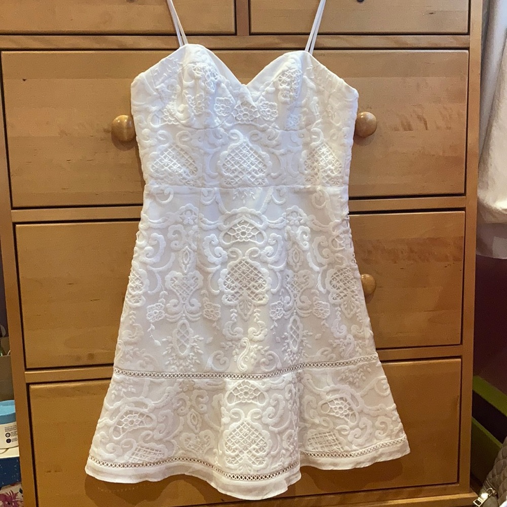 Bardot White Detail Party Dress
